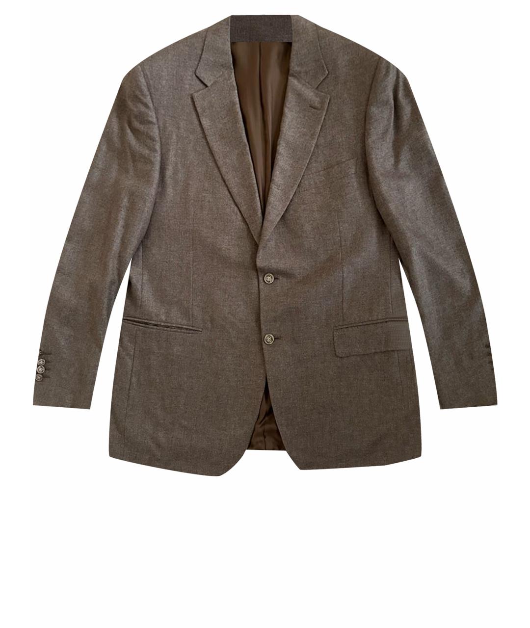 CANALI Коричневый кашемировый пиджак, фото 1