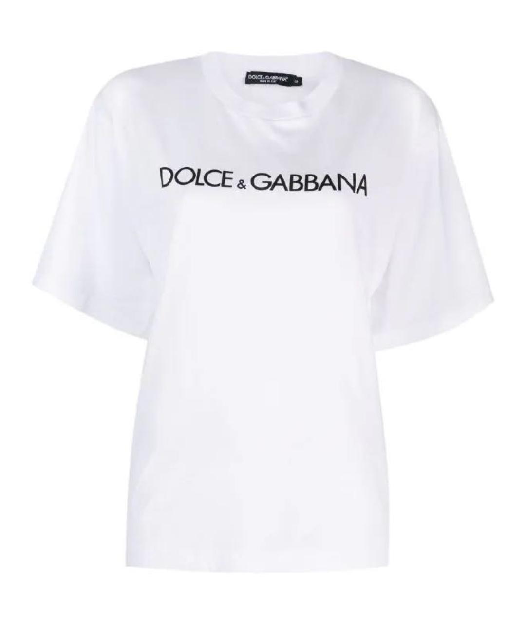 DOLCE&GABBANA Белая хлопковая футболка, фото 1