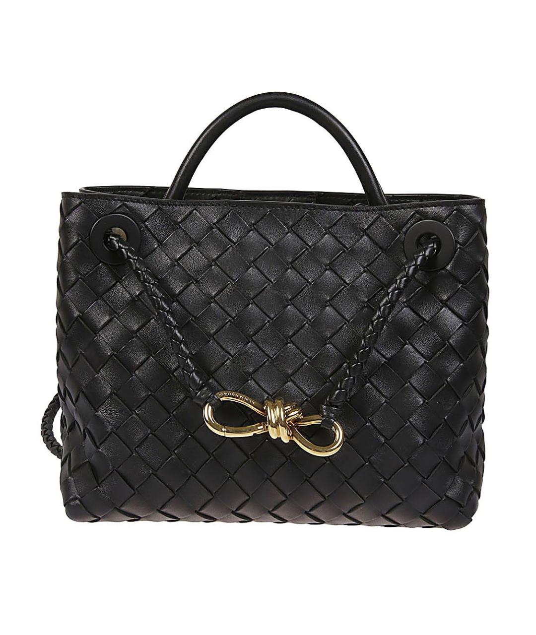 BOTTEGA VENETA Черная кожаная сумка тоут Andiamo для женщин – купить в ...