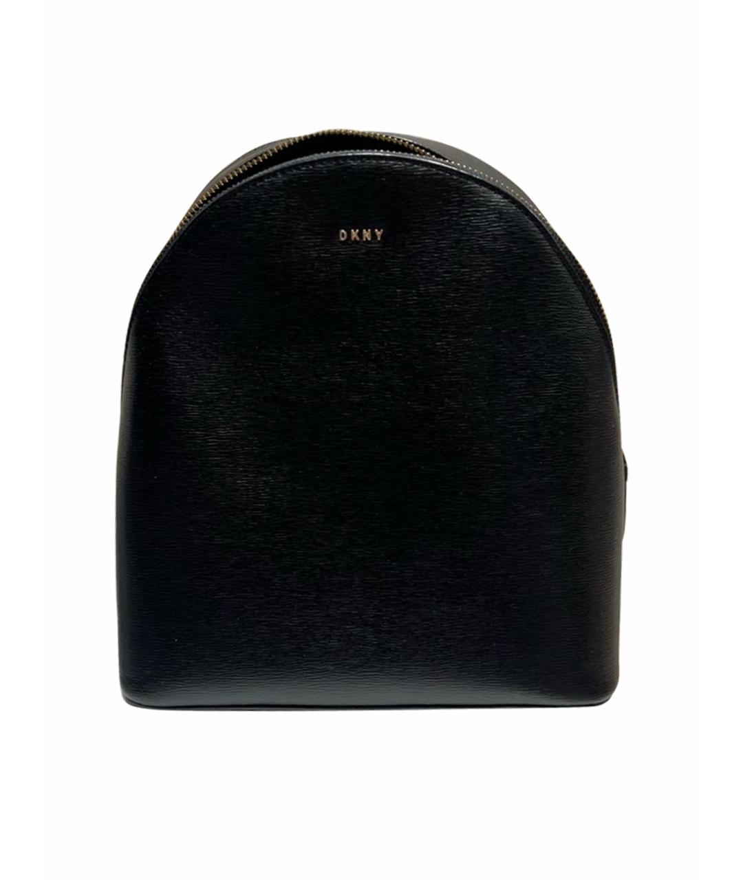 DKNY Черный кожаный рюкзак, фото 1