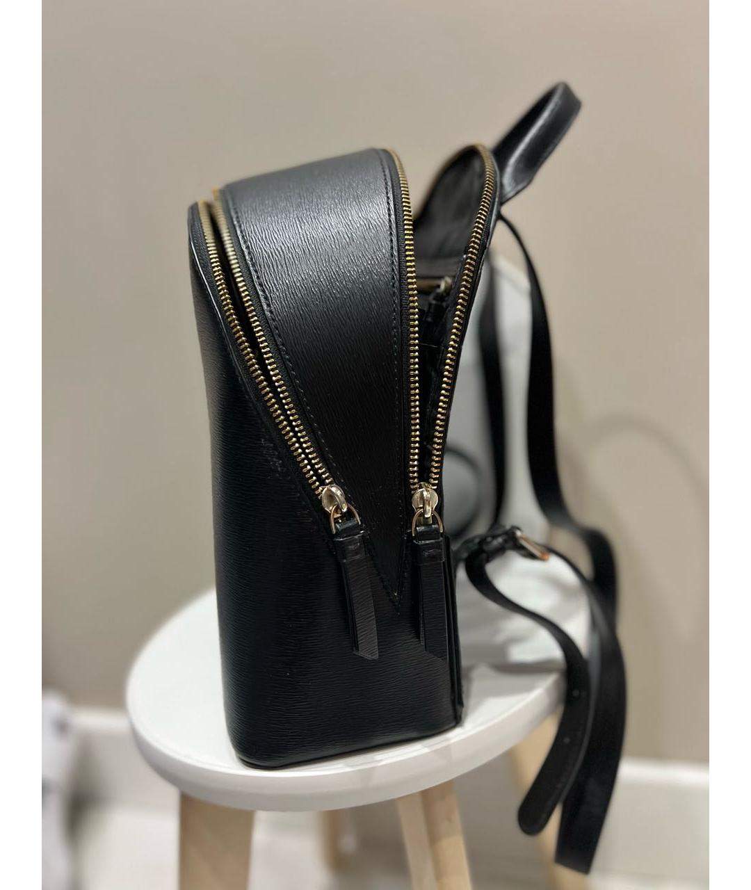 DKNY Черный кожаный рюкзак, фото 5