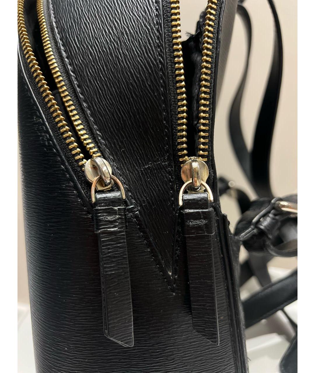 DKNY Черный кожаный рюкзак, фото 7