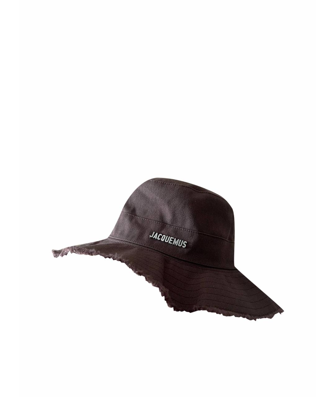 JACQUEMUS Коричневая хлопковая панама, фото 1