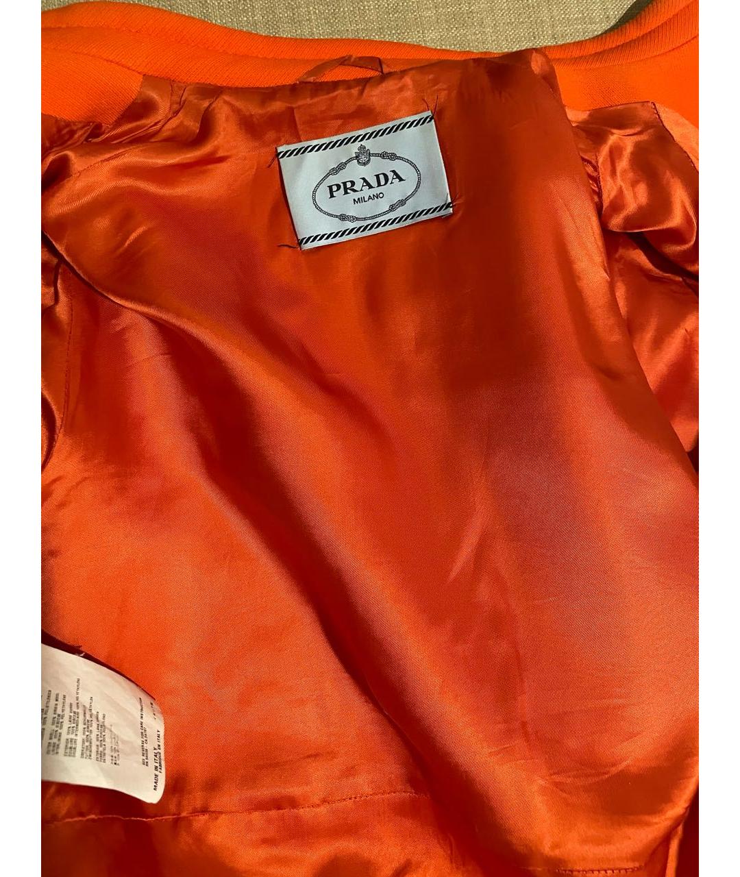 PRADA Оранжевое шерстяное пальто, фото 3