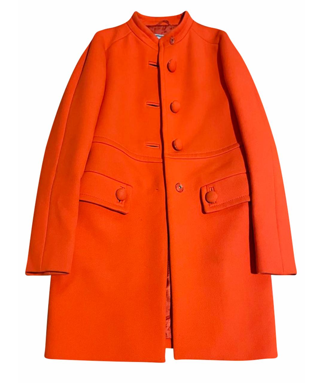 PRADA Оранжевое шерстяное пальто, фото 1