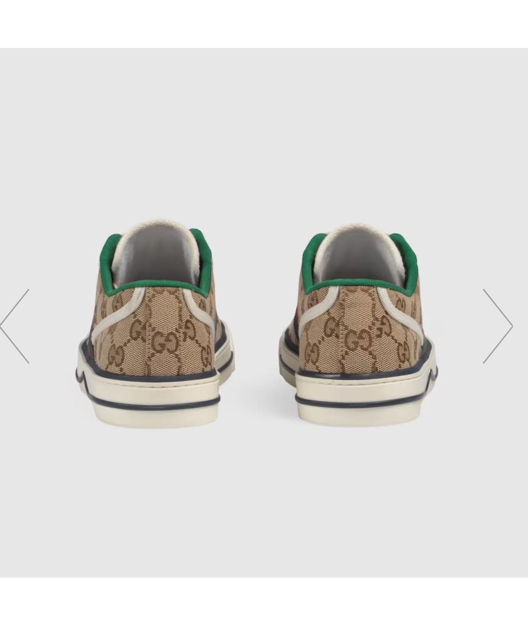 GUCCI Бежевые кожаные кеды, фото 5
