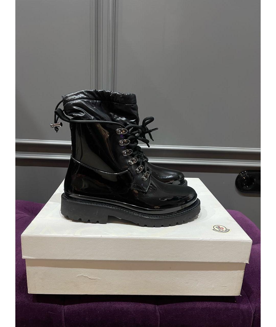 MONCLER Черные резиновые ботинки, фото 7
