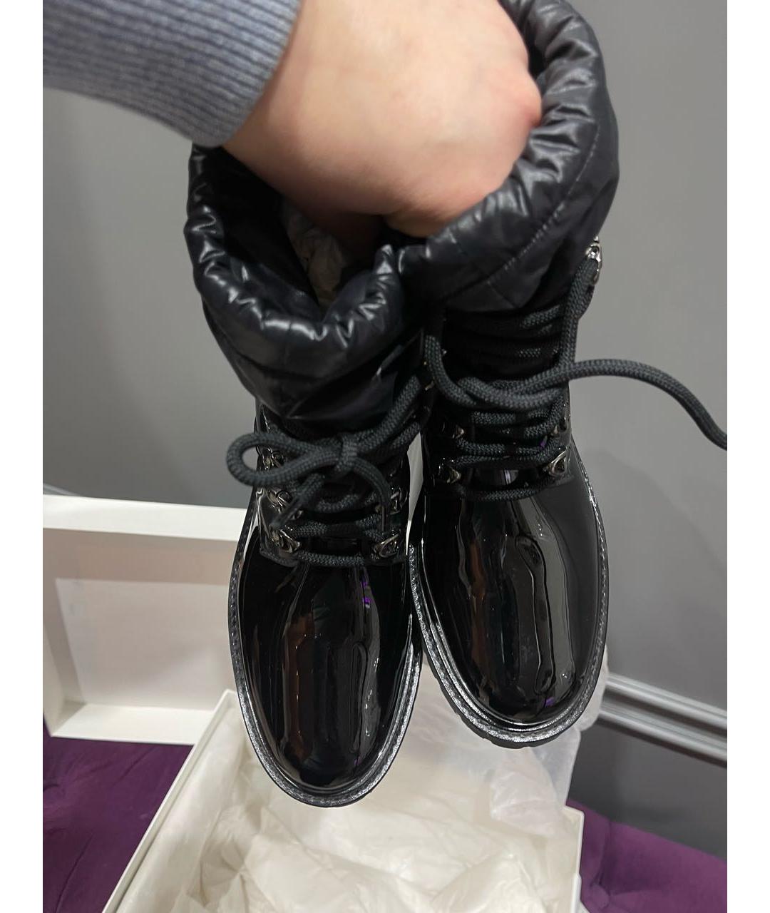 MONCLER Черные резиновые ботинки, фото 2