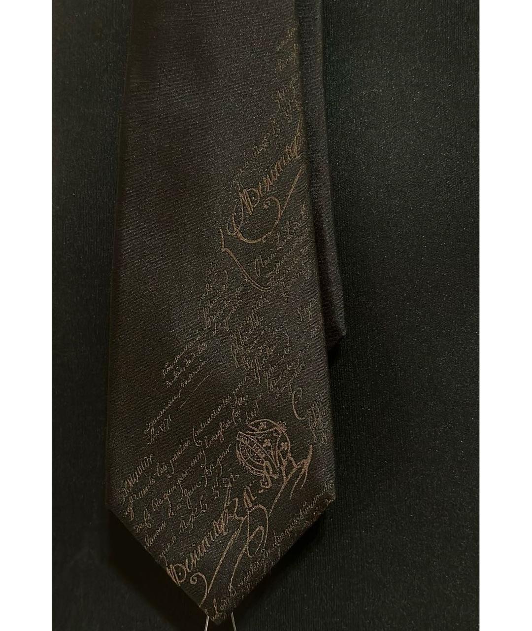 BERLUTI Черный шелковый галстук, фото 6