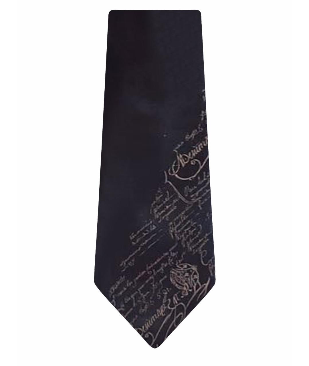 BERLUTI Черный шелковый галстук, фото 1