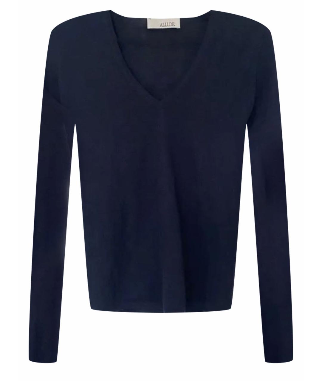 ALLUDE Темно-синий кашемировый джемпер / свитер, фото 1