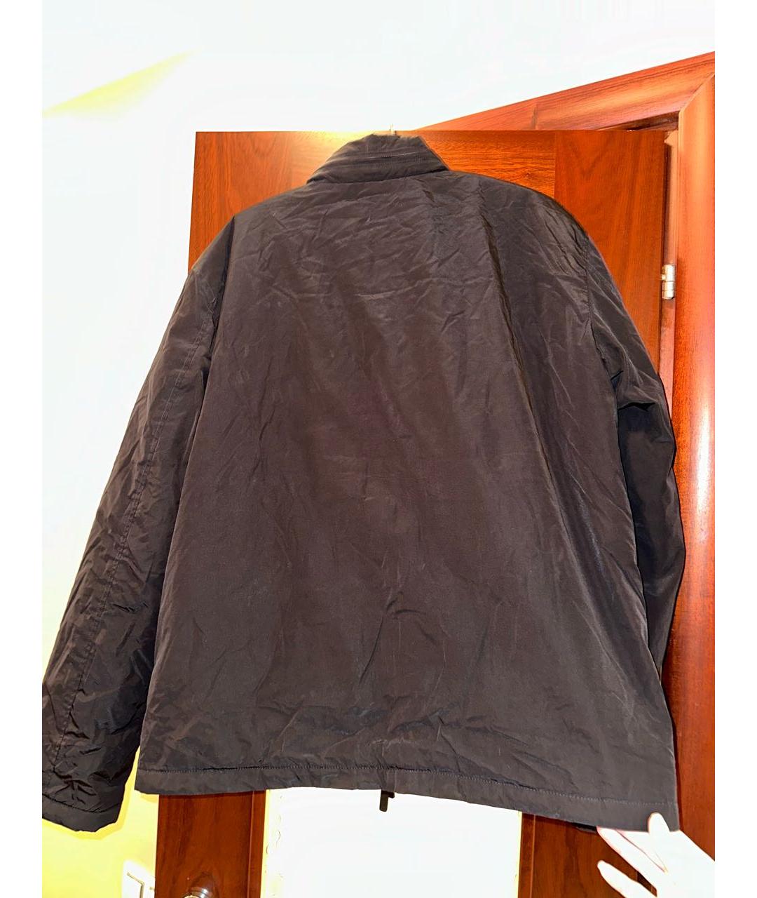 ARMANI JEANS Черная полиуретановая куртка, фото 3