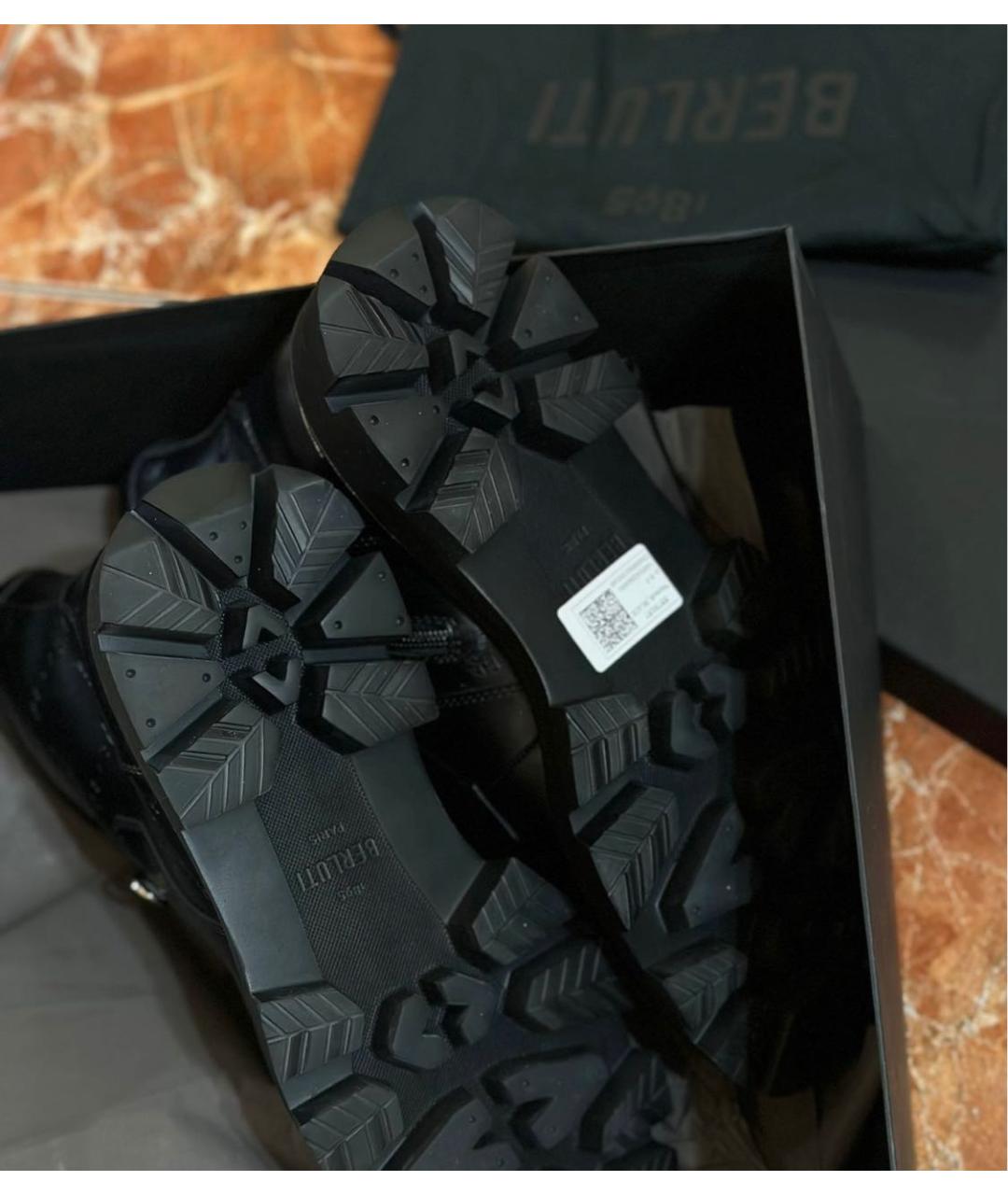 BERLUTI Черные кожаные высокие ботинки, фото 7