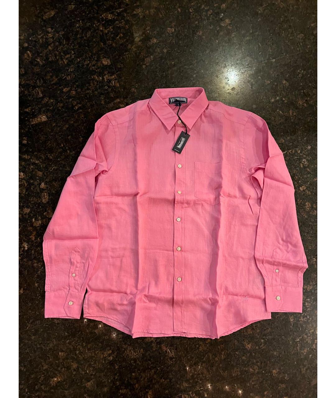 VILEBREQUIN Розовая льняная кэжуал рубашка, фото 5