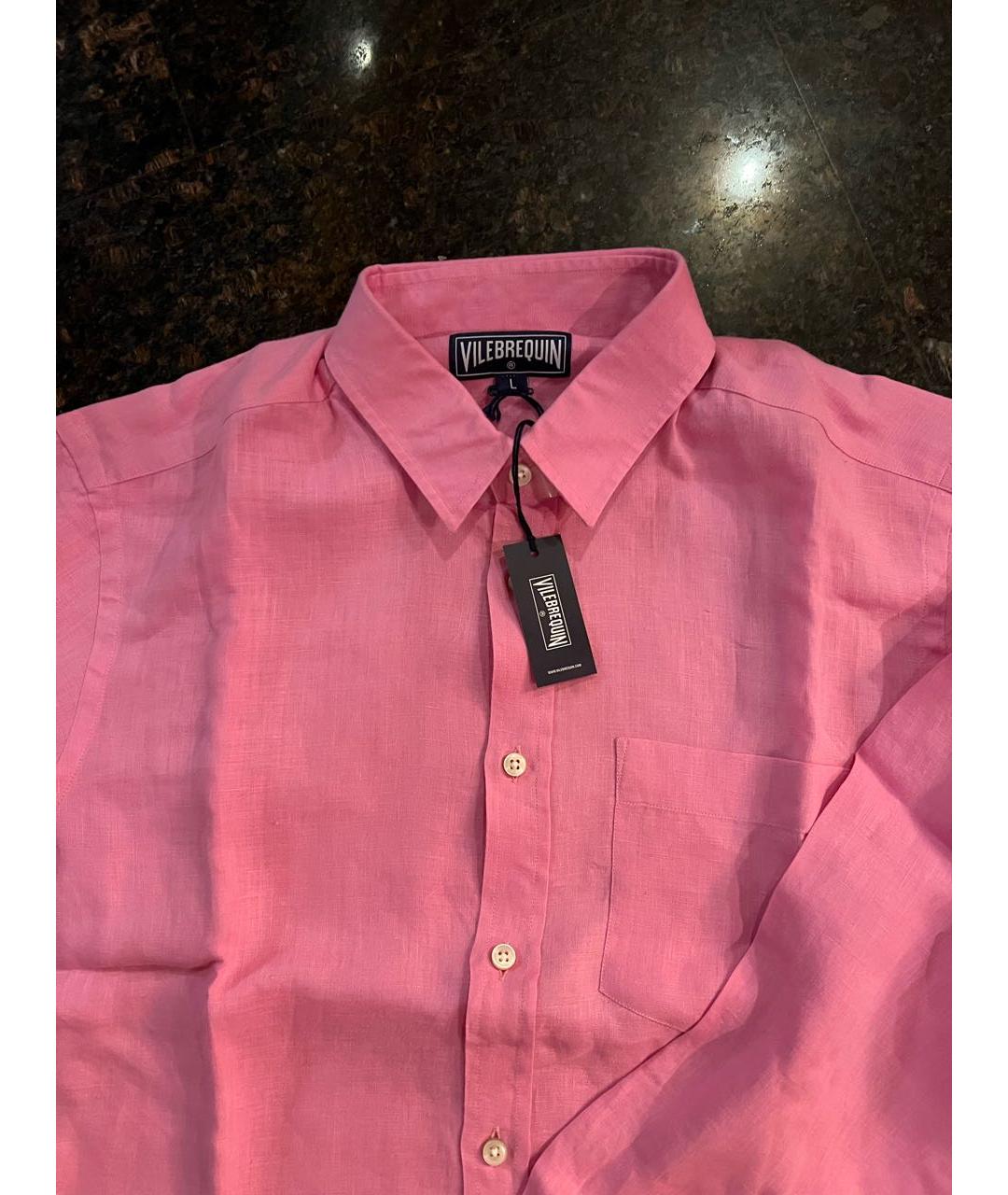 VILEBREQUIN Розовая льняная кэжуал рубашка, фото 3