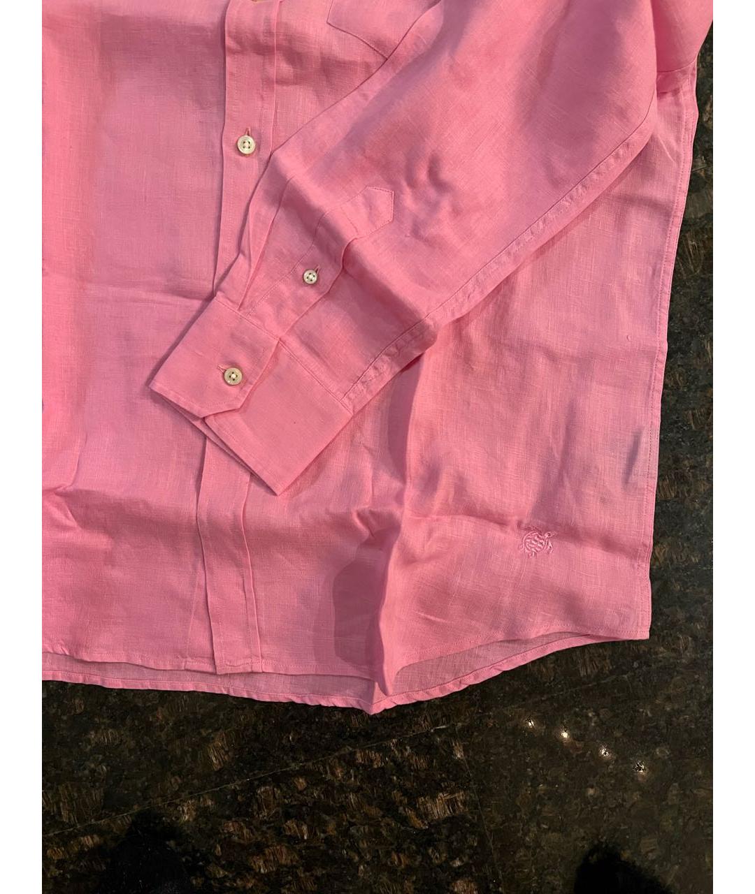 VILEBREQUIN Розовая льняная кэжуал рубашка, фото 4