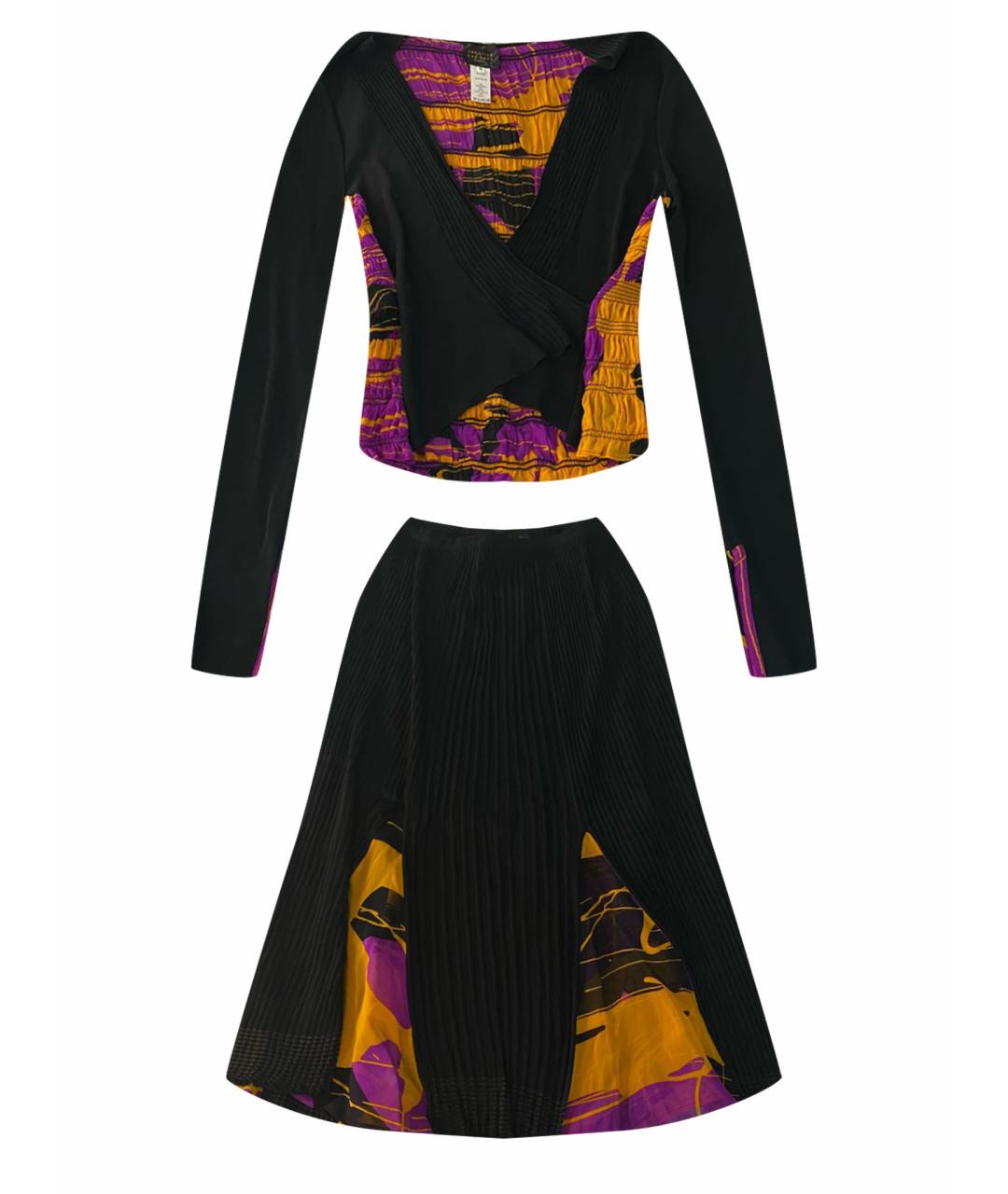 CHRISTIAN LACROIX VINTAGE Черный шелковый костюм с юбками, фото 1