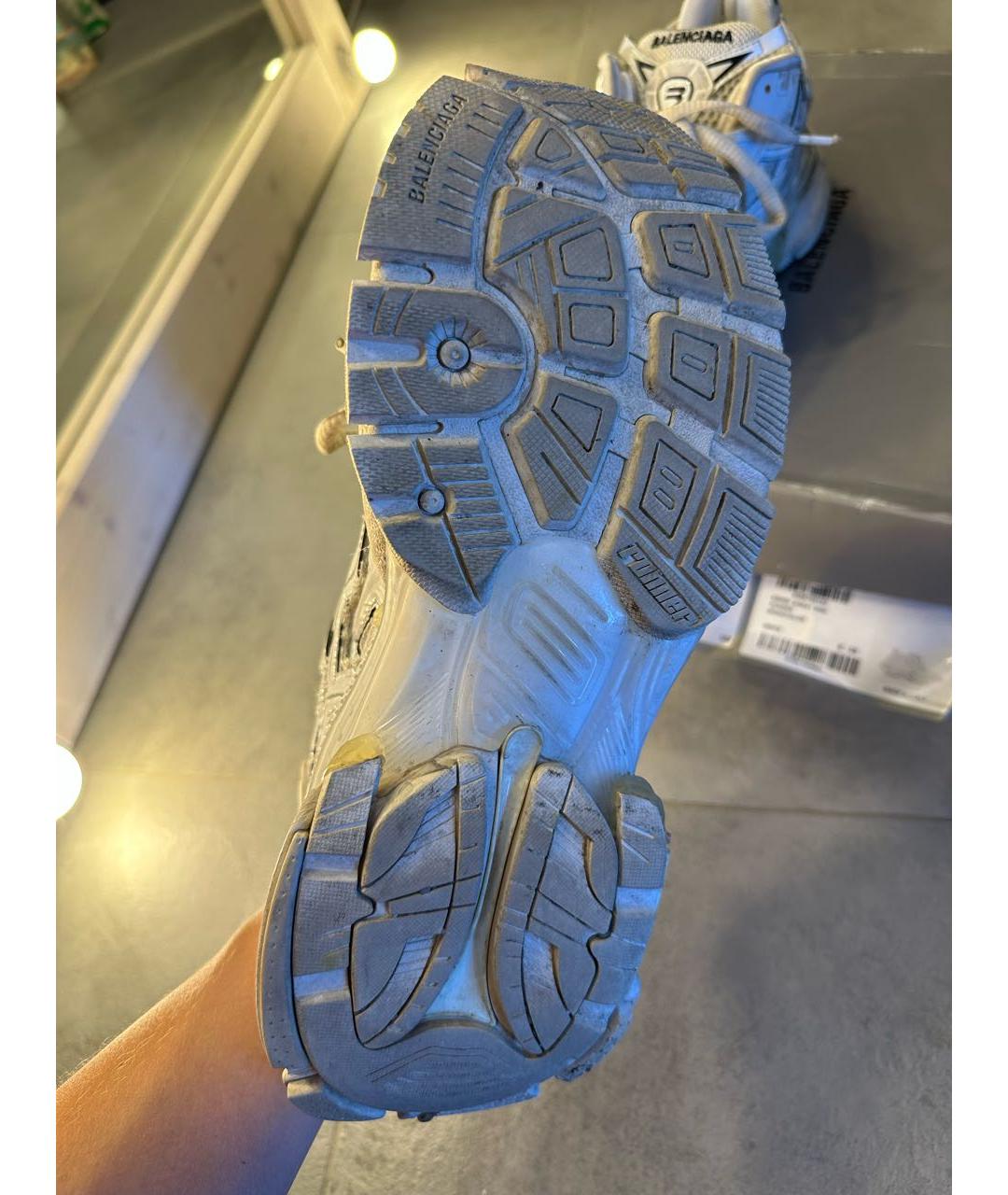BALENCIAGA Белые текстильные кроссовки, фото 6