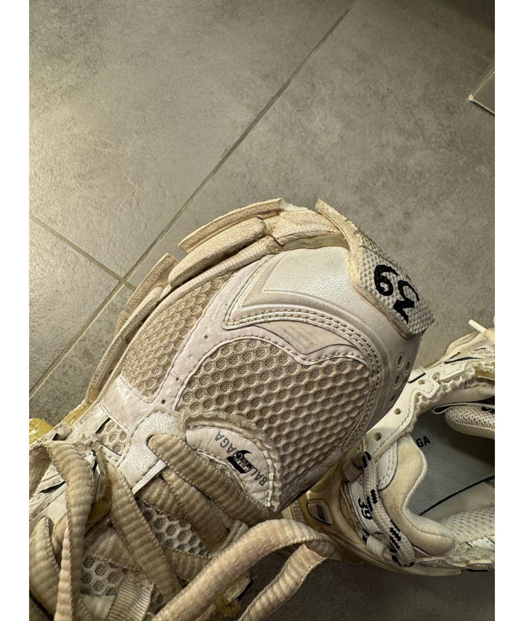 BALENCIAGA Белые текстильные кроссовки, фото 7