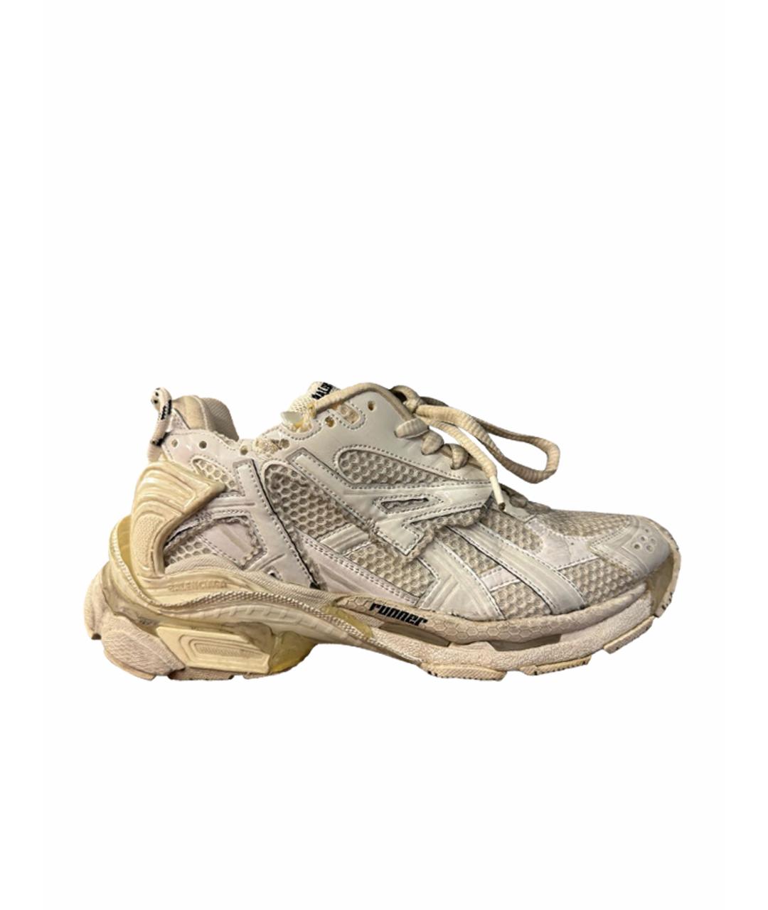 BALENCIAGA Белые текстильные кроссовки, фото 1