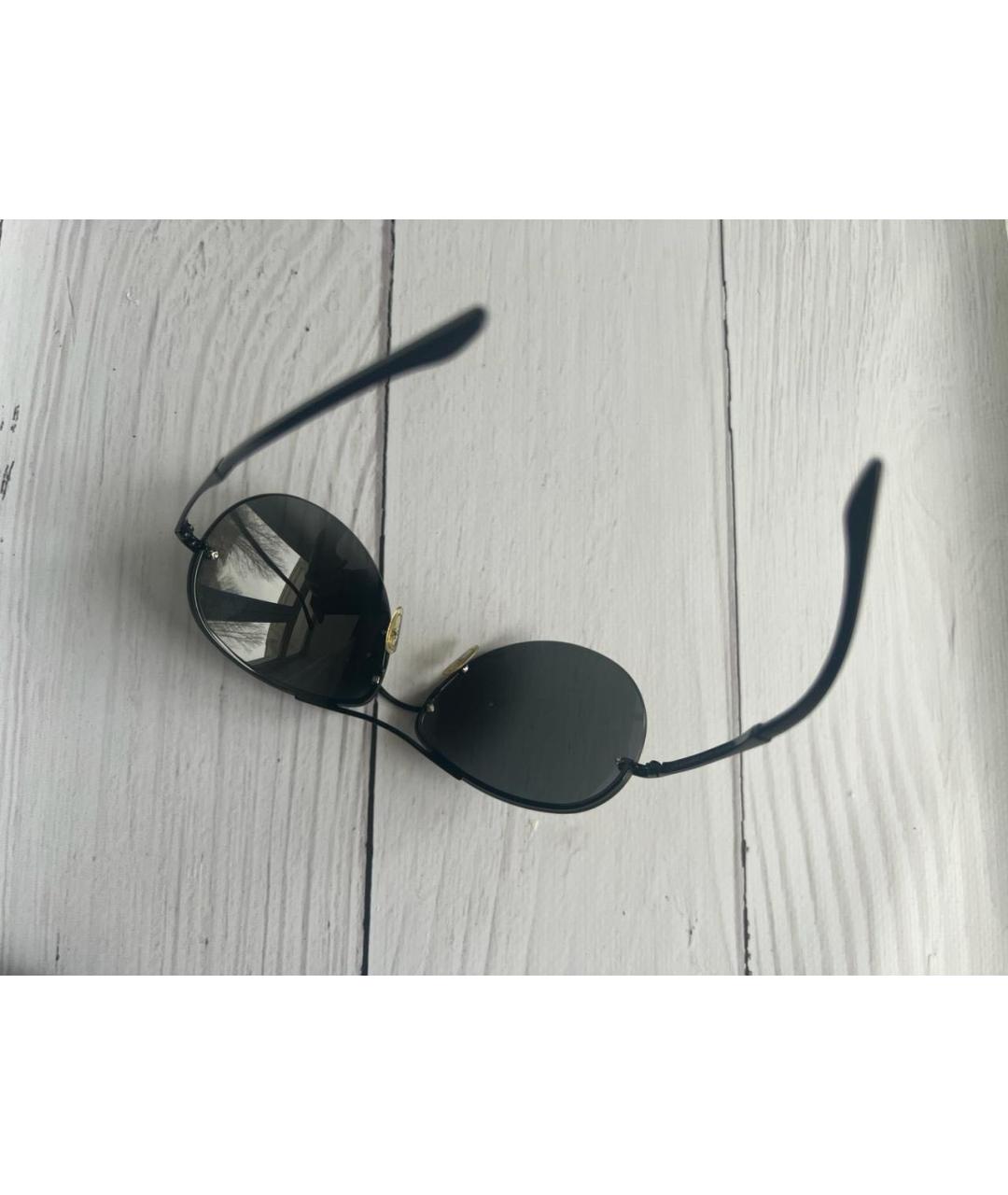 GIORGIO ARMANI Черные металлические солнцезащитные очки, фото 3