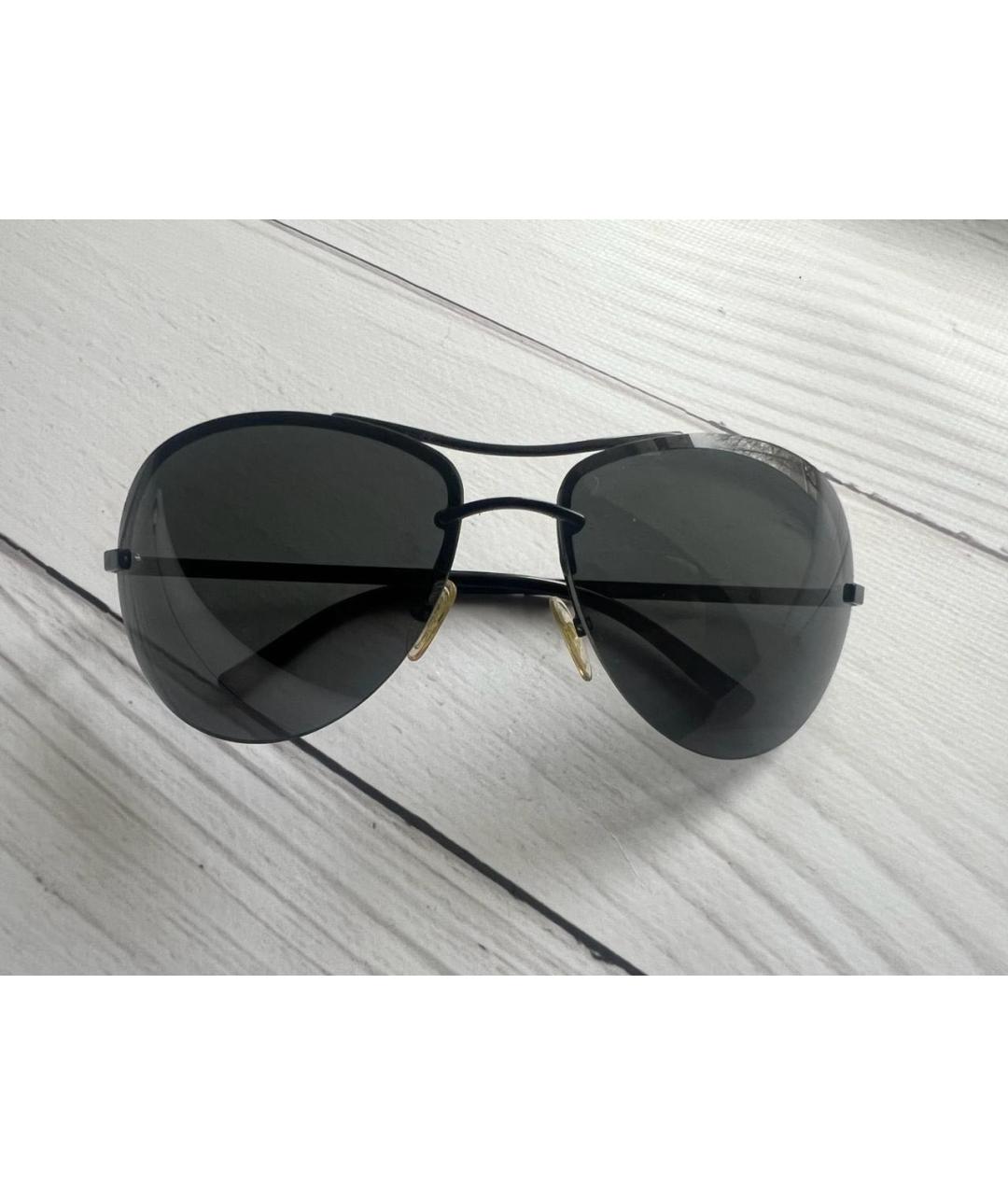 GIORGIO ARMANI Черные металлические солнцезащитные очки, фото 6