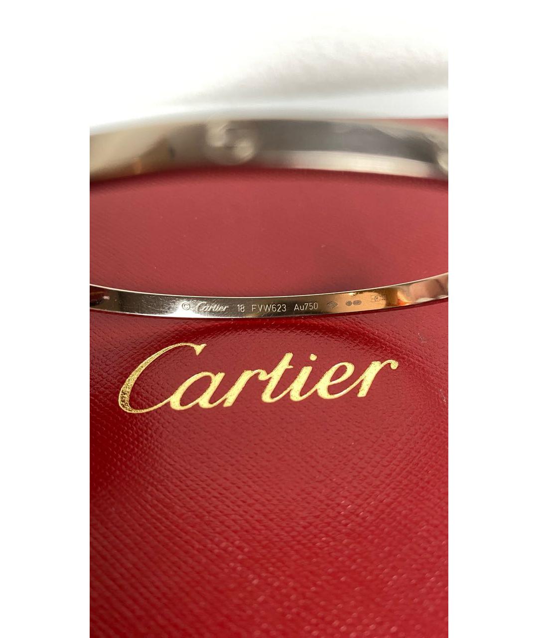 CARTIER Серебрянный браслет из белого золота, фото 3