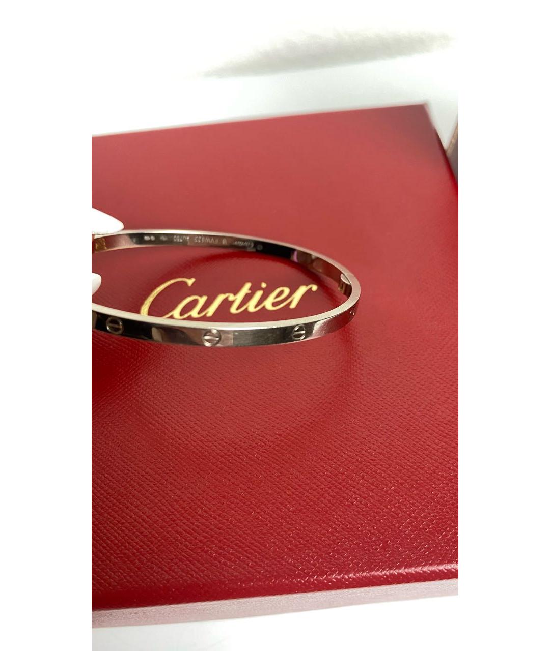 CARTIER Серебрянный браслет из белого золота, фото 2