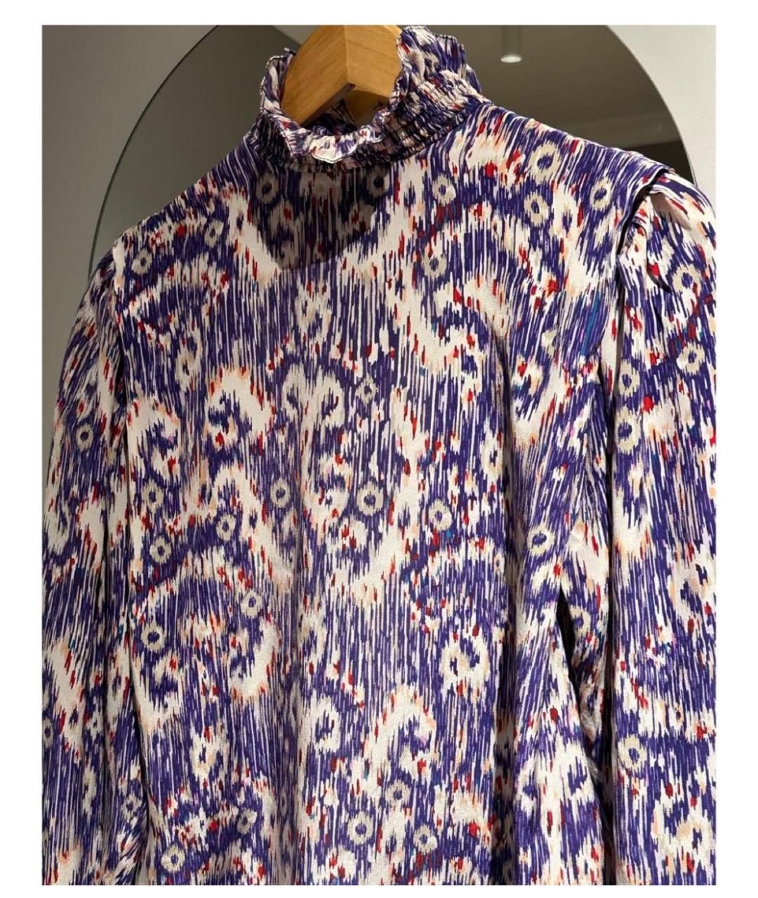 ISABEL MARANT ETOILE Фиолетовая шелковая блузы, фото 3