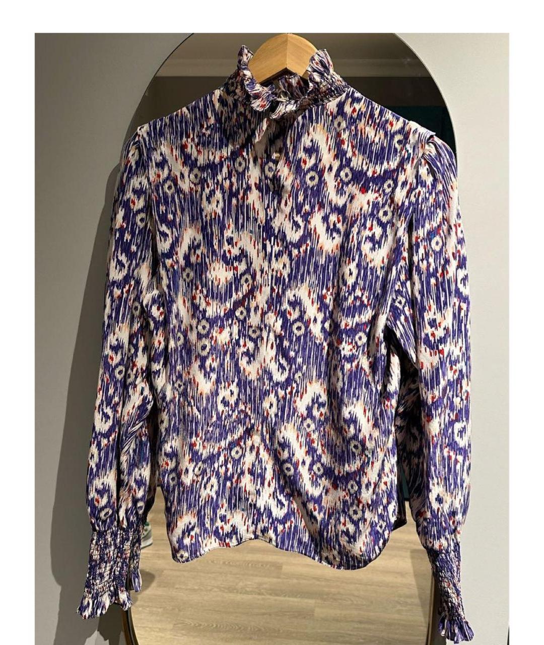 ISABEL MARANT ETOILE Фиолетовая шелковая блузы, фото 2