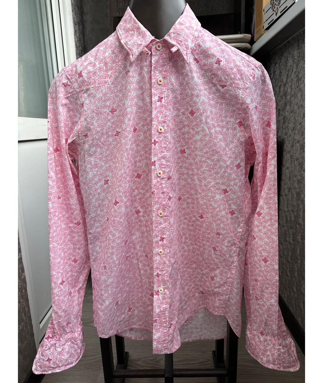 DSQUARED2 Розовая хлопковая кэжуал рубашка, фото 9