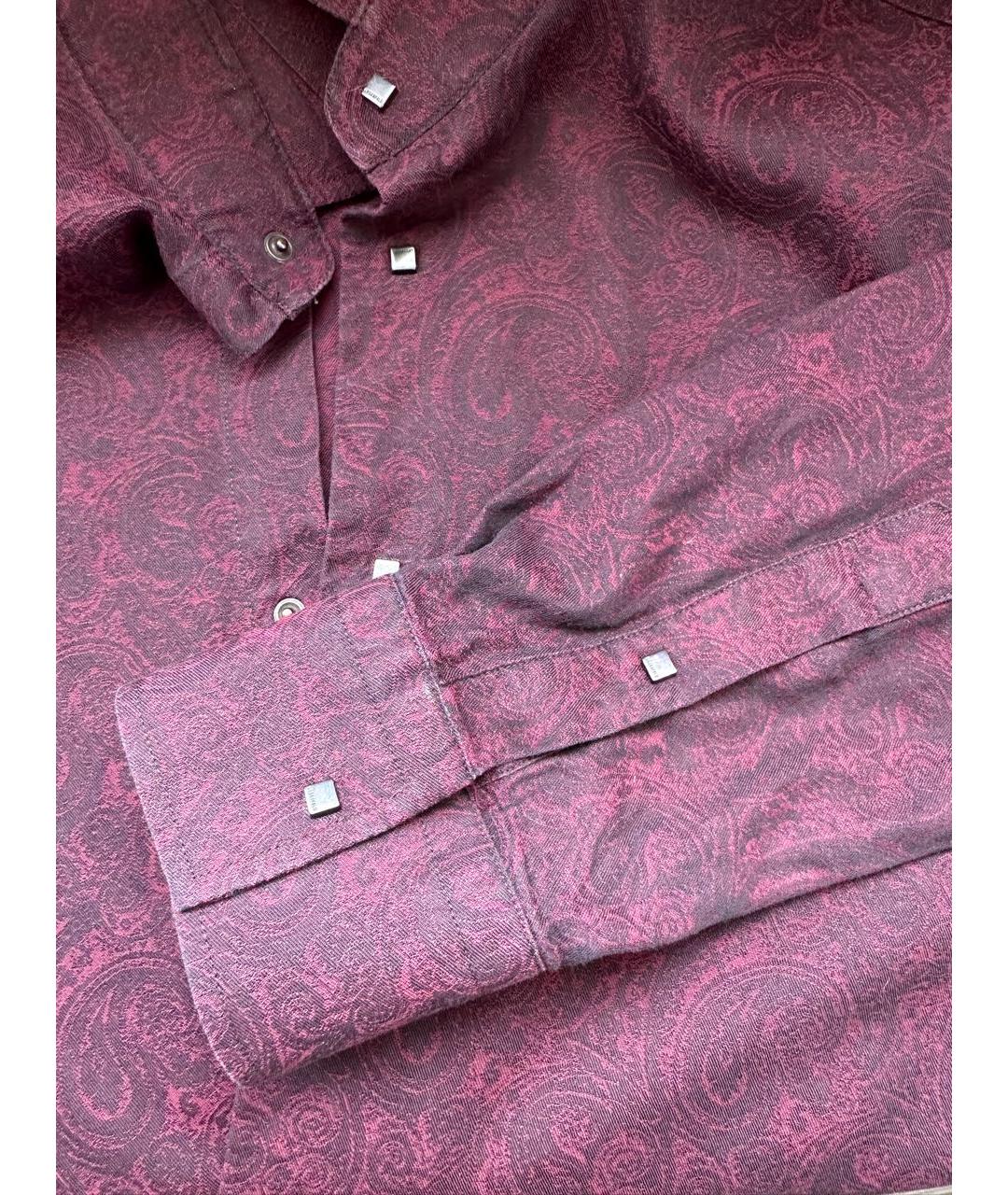 KARL LAGERFELD Бордовая хлопковая кэжуал рубашка, фото 4