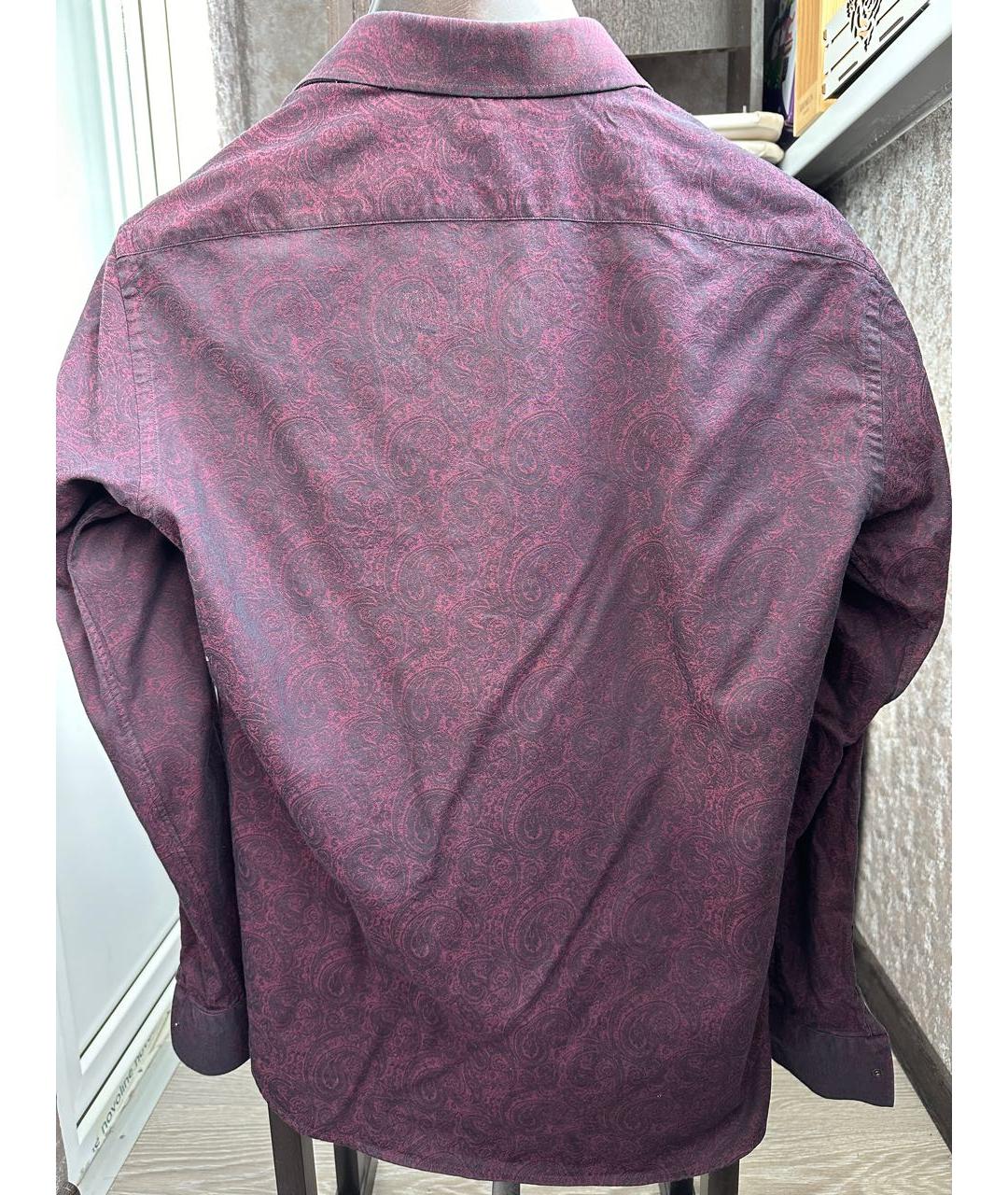 KARL LAGERFELD Бордовая хлопковая кэжуал рубашка, фото 2