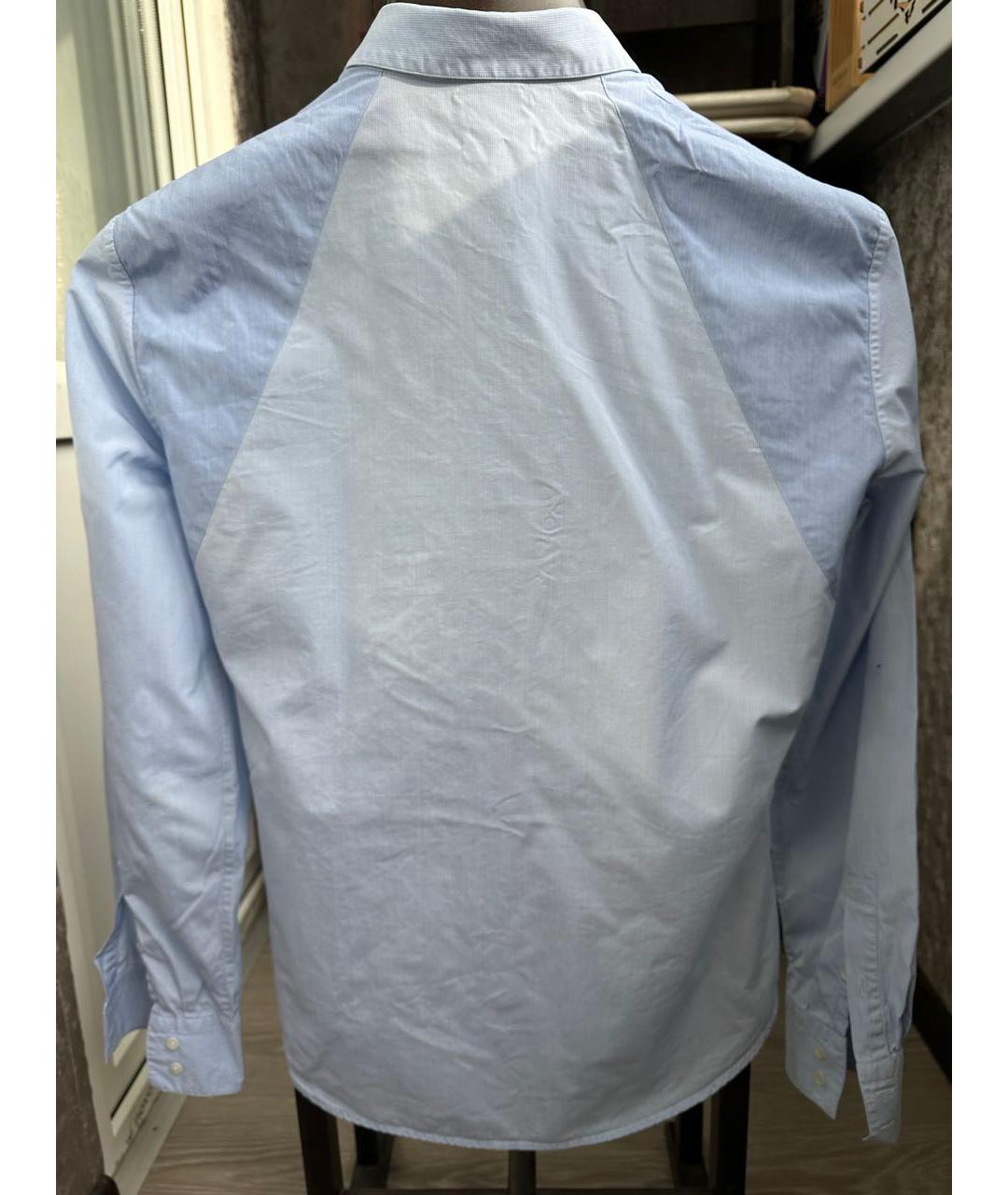 MCQ ALEXANDER MCQUEEN Голубая хлопковая кэжуал рубашка, фото 2
