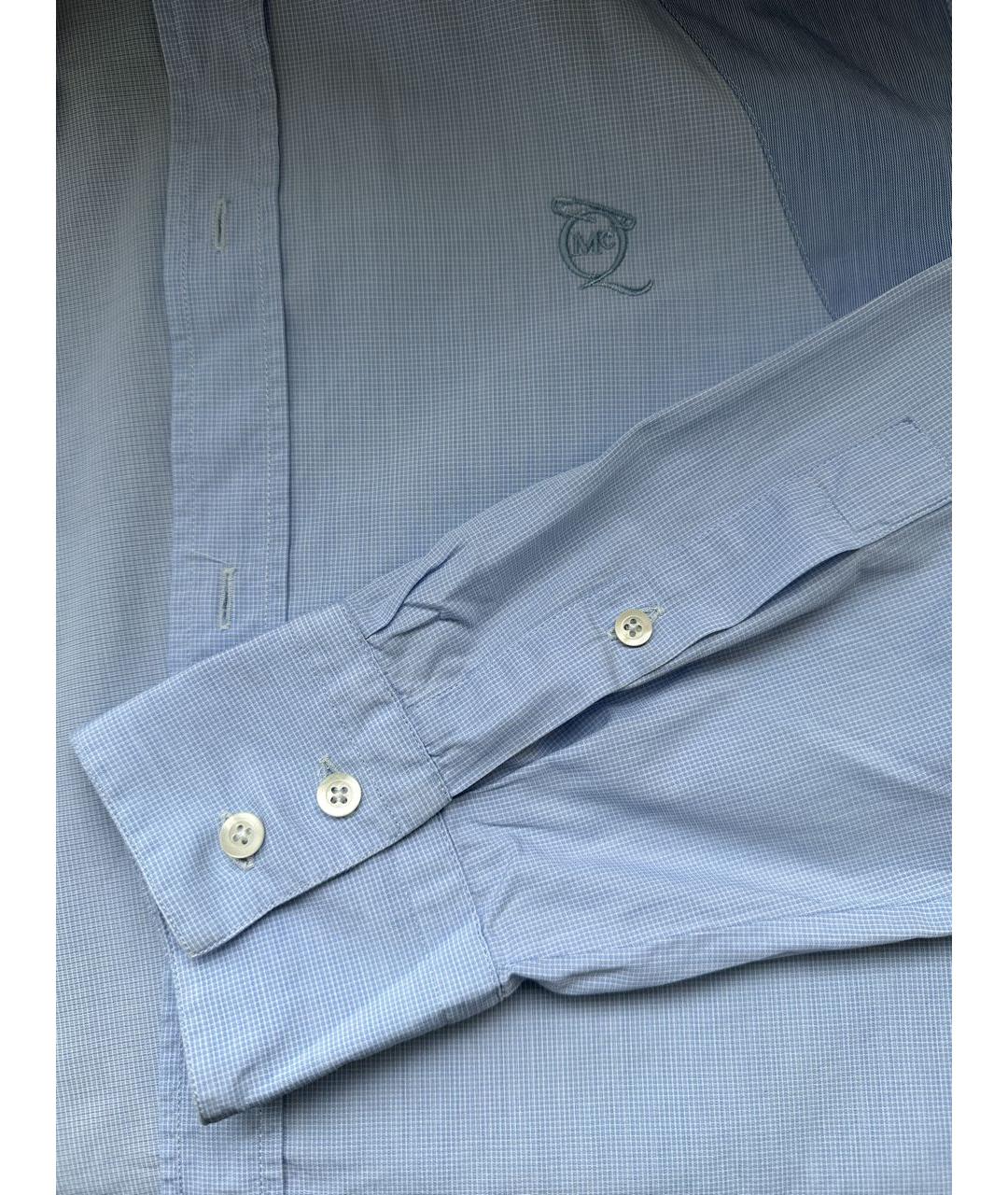 MCQ ALEXANDER MCQUEEN Голубая хлопковая кэжуал рубашка, фото 4
