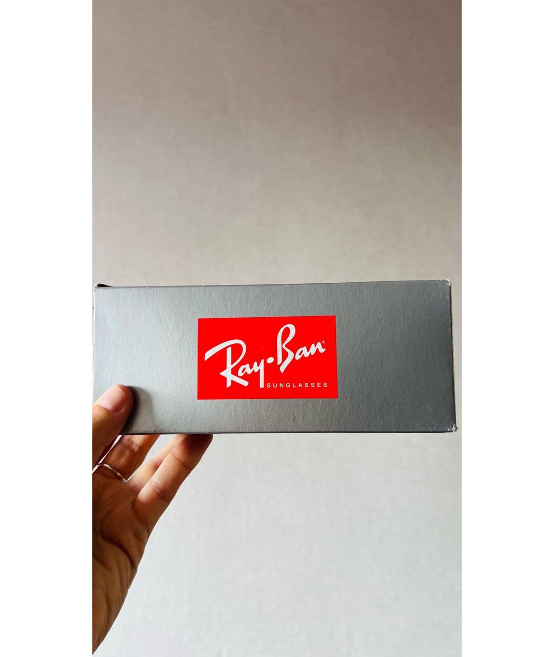 RAY BAN Золотые металлические солнцезащитные очки, фото 6