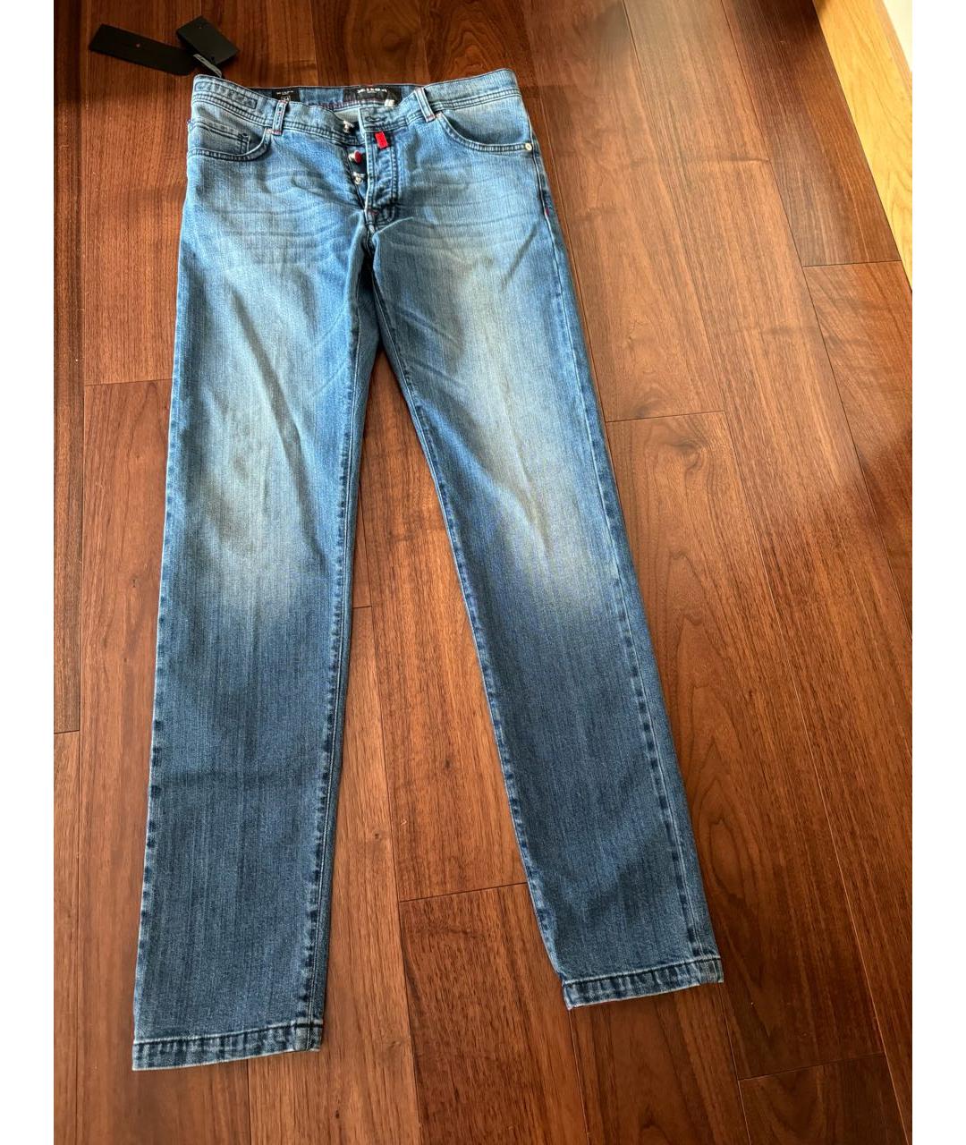 KITON Голубые хлопковые джинсы, фото 3