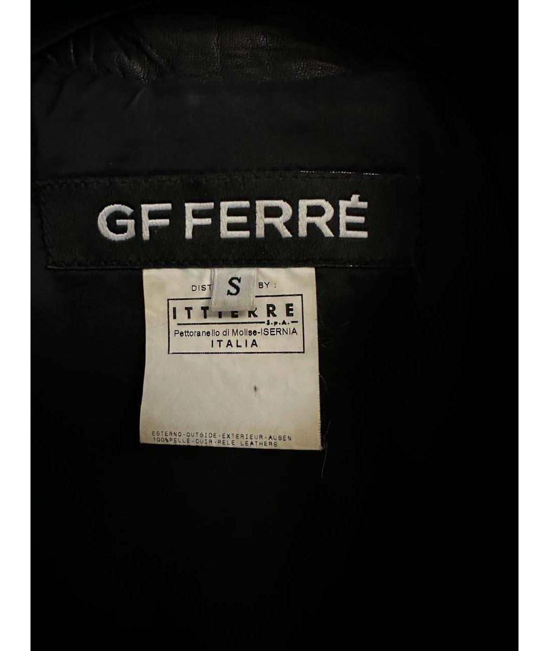 GIANFRANCO FERRE Черная кожаная куртка, фото 3