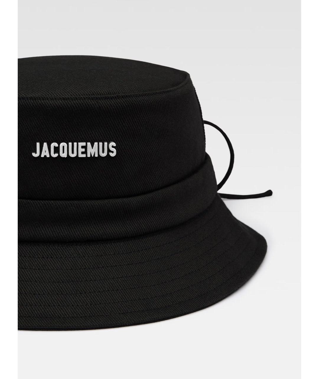 JACQUEMUS Черная хлопковая шляпа, фото 4