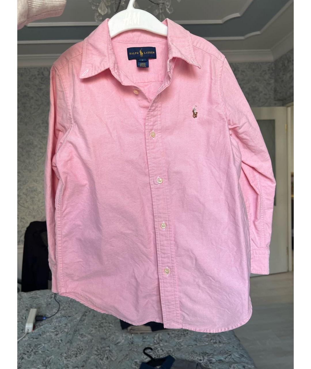 POLO RALPH LAUREN Розовая хлопковая детская рубашка, фото 5