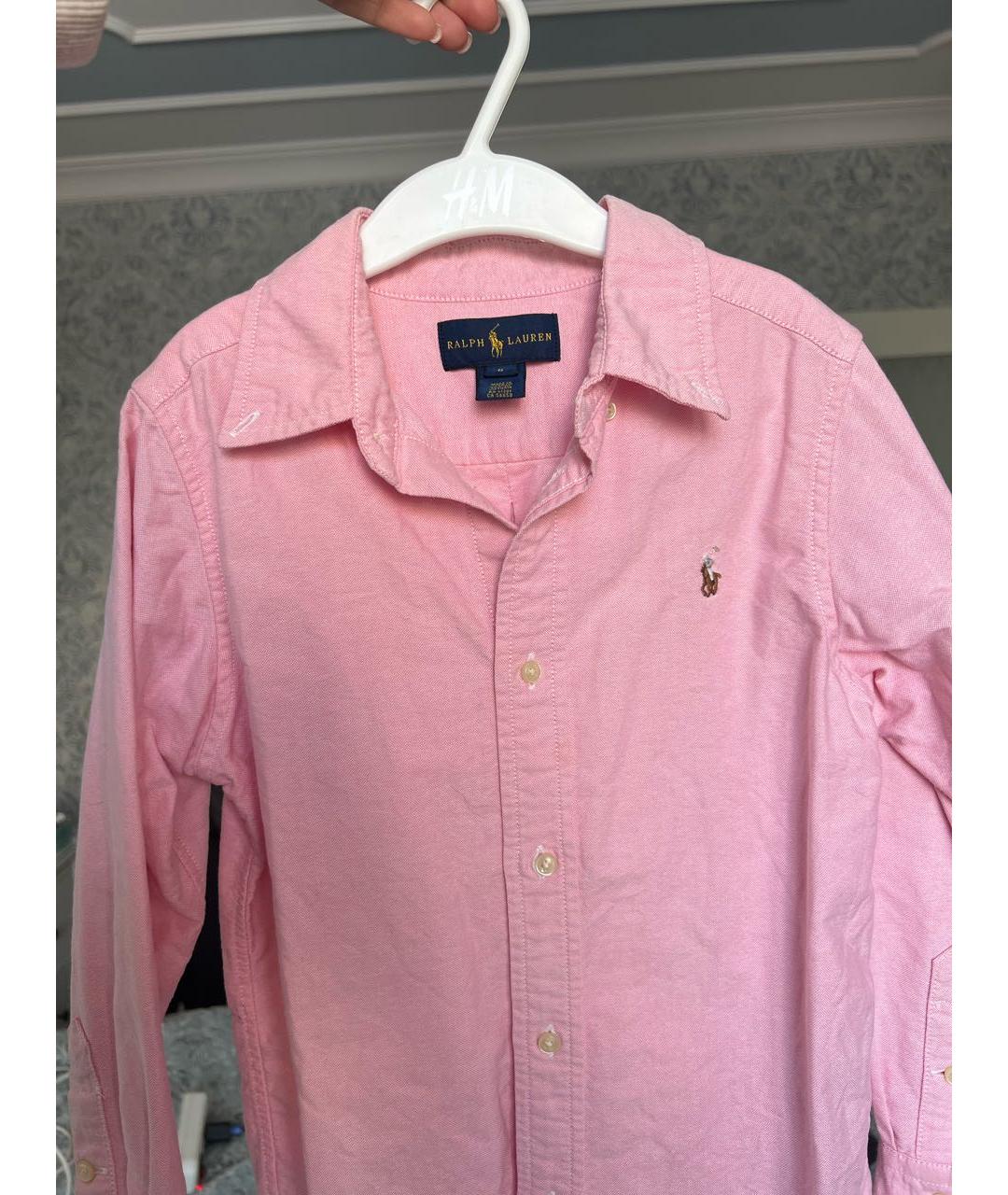 POLO RALPH LAUREN Розовая хлопковая детская рубашка, фото 3