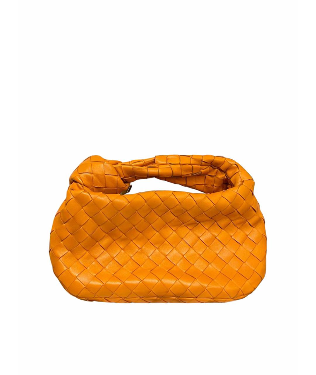 BOTTEGA VENETA Оранжевая кожаная сумка с короткими ручками, фото 1