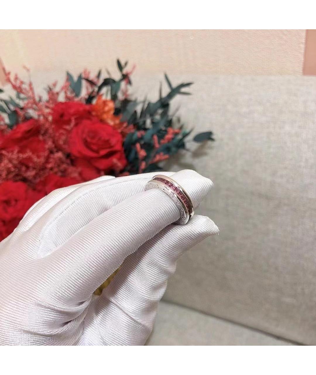 BVLGARI Розовое кольцо из белого золота, фото 2
