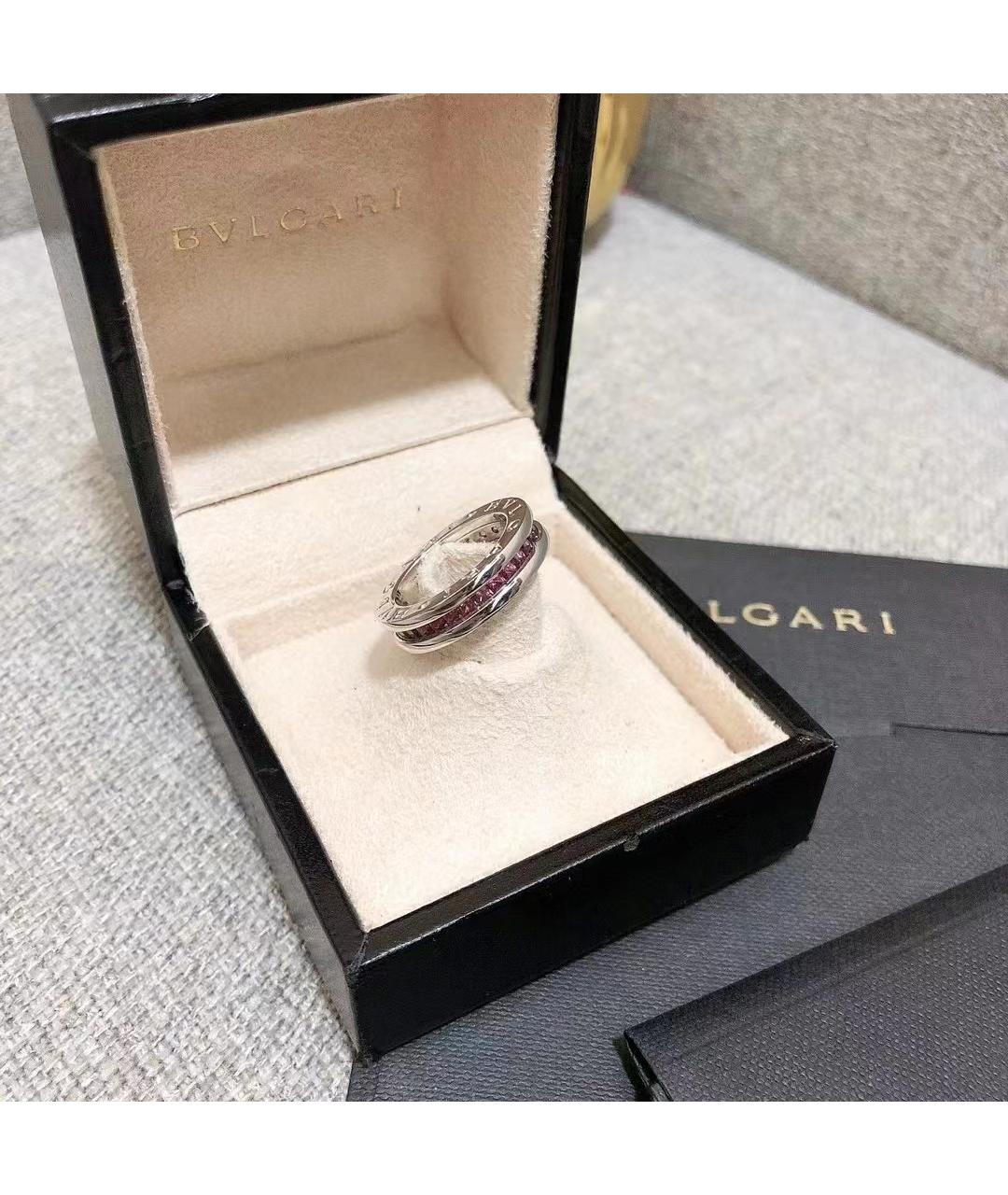 BVLGARI Розовое кольцо из белого золота, фото 9
