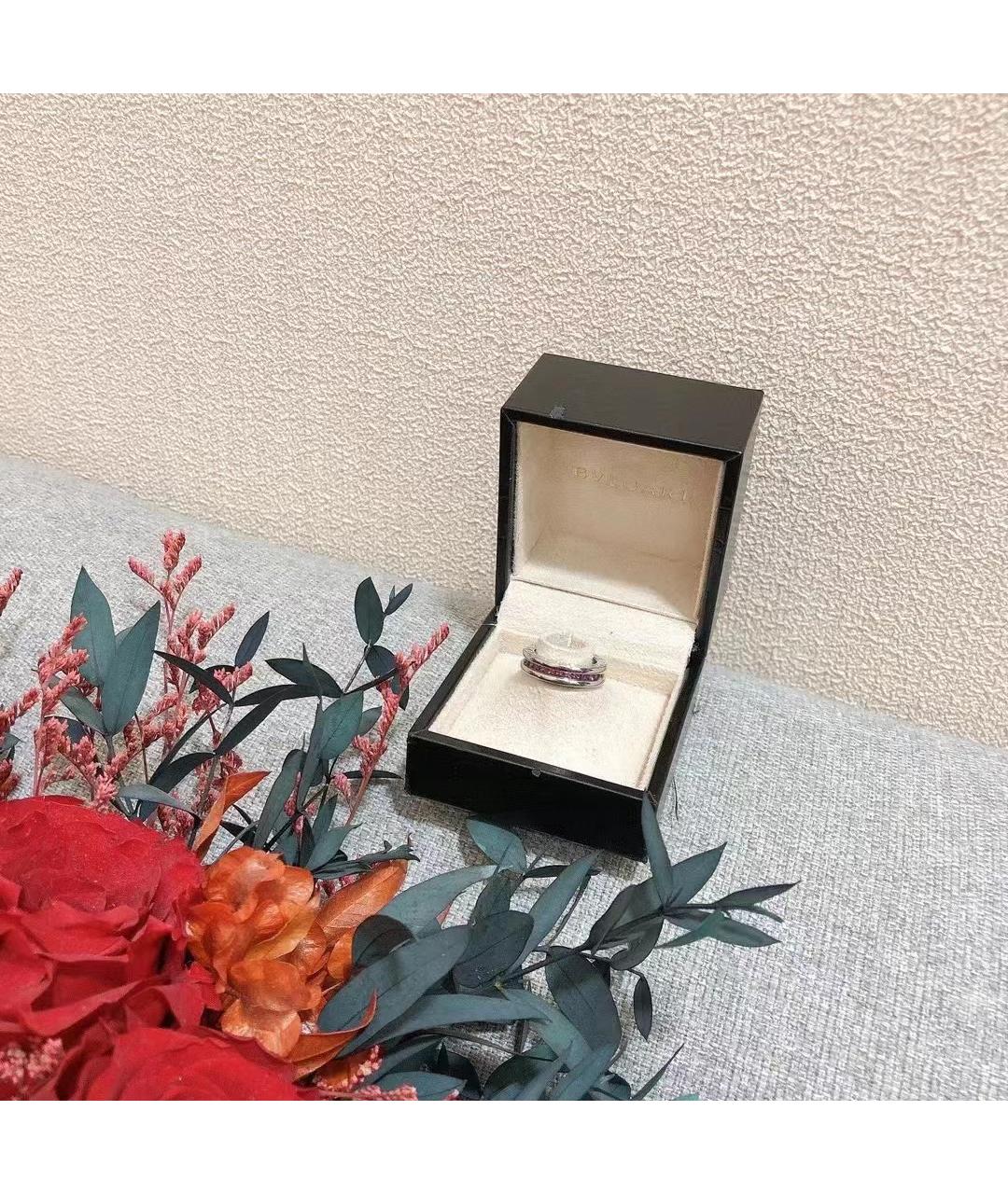 BVLGARI Розовое кольцо из белого золота, фото 7