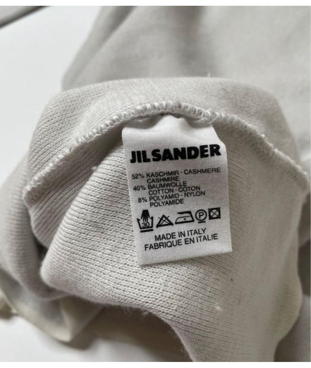 JIL SANDER Белый кашемировый джемпер / свитер, фото 3