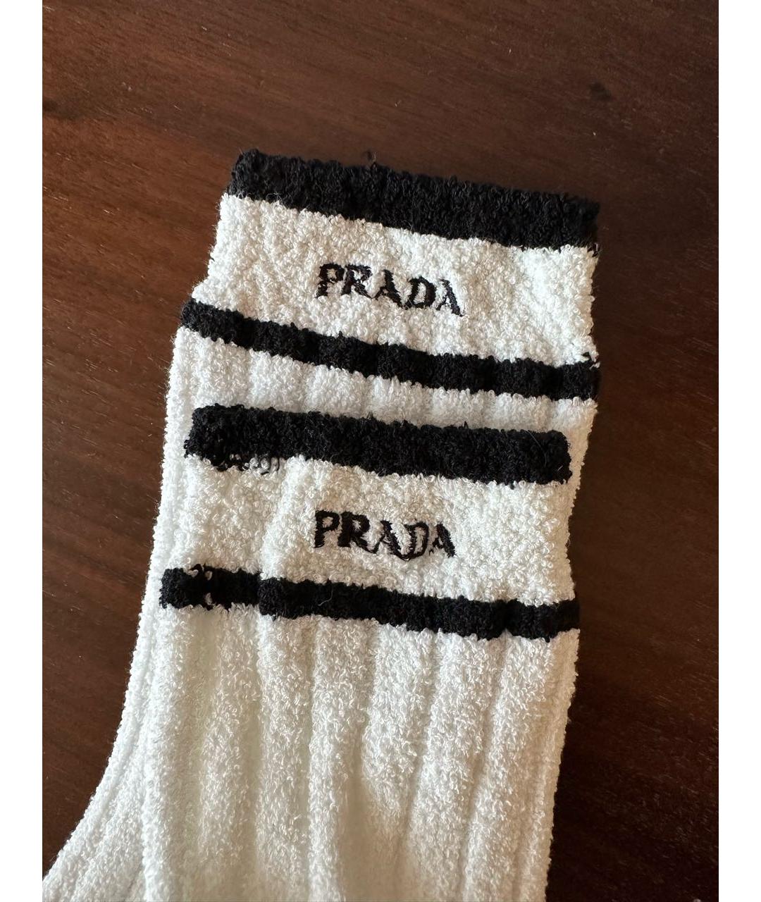 PRADA Белые носки, чулки и колготы, фото 2