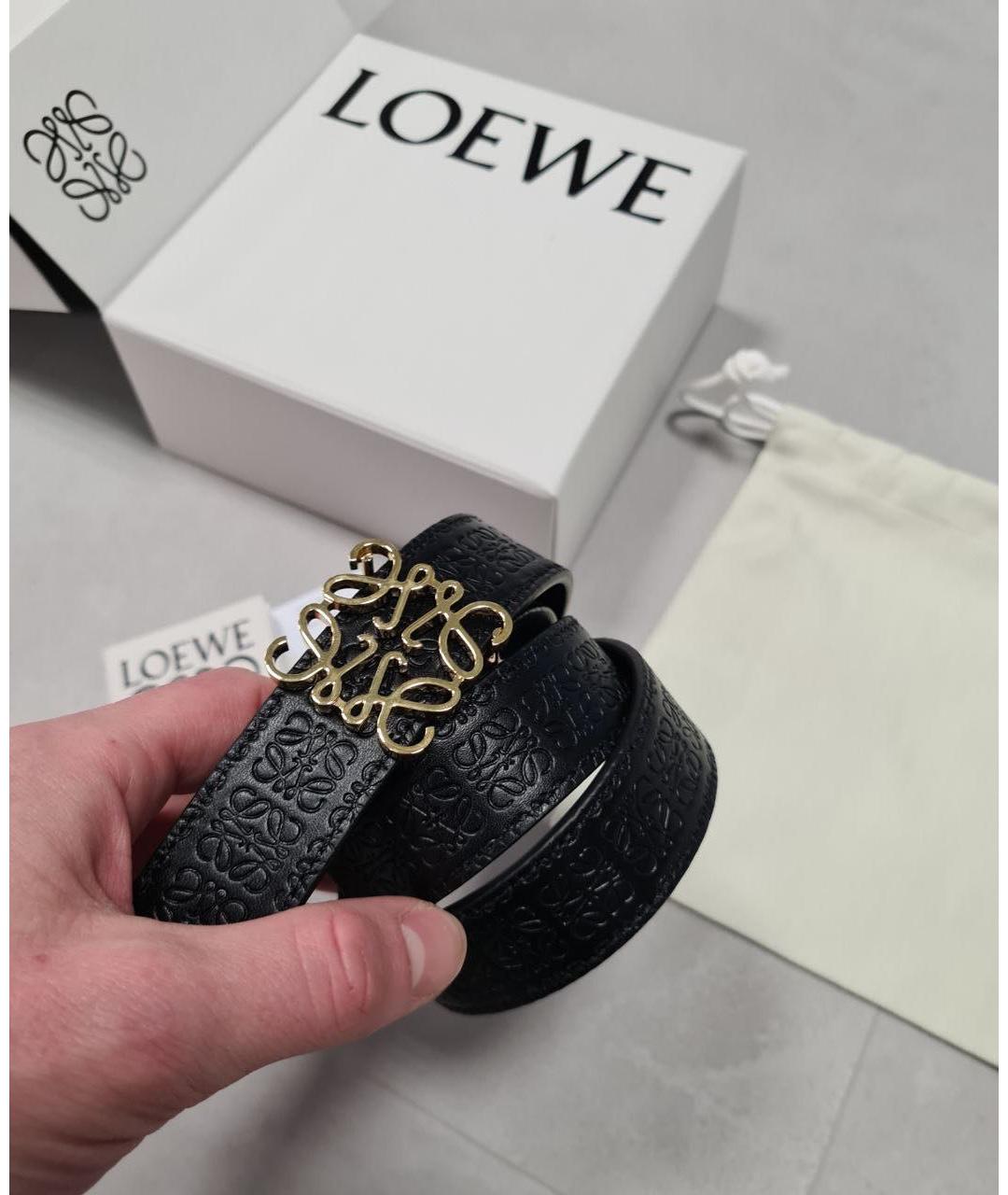 LOEWE Черный кожаный ремень, фото 3