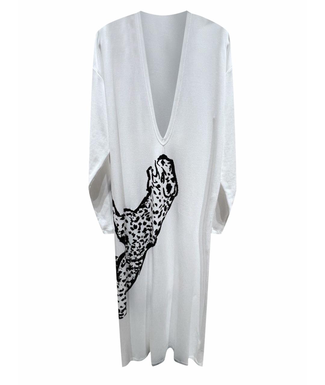 SALVATORE FERRAGAMO Белое хлопко-эластановое платье, фото 1