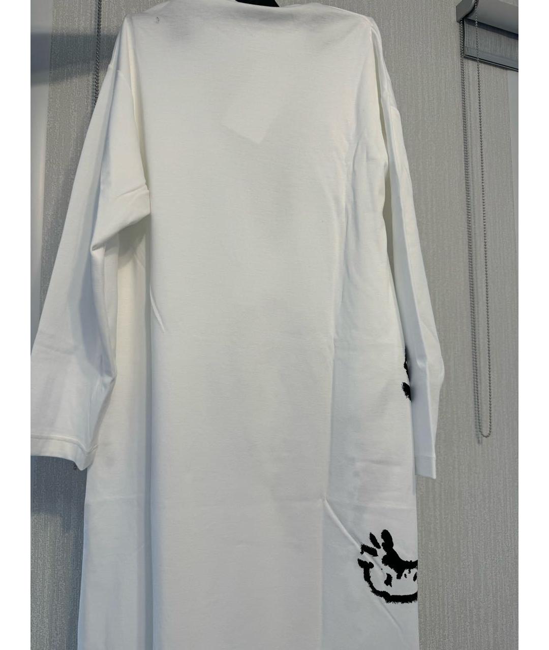 SALVATORE FERRAGAMO Белое хлопко-эластановое платье, фото 3
